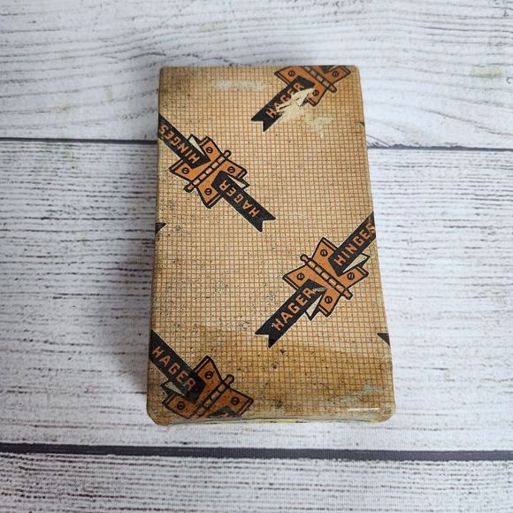 Vtg Hager Hinge Co St Louis No 1150-DB Hinges and Screws Dull Brass 3 in -NOS - Picture 2 of 9